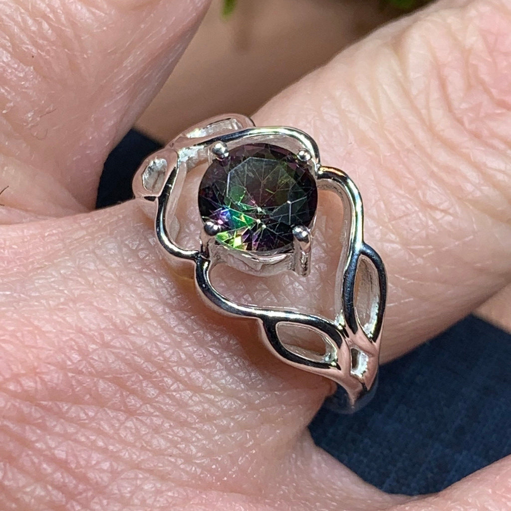Azora Celtic Trinity Knot Ring In Sterling Silver