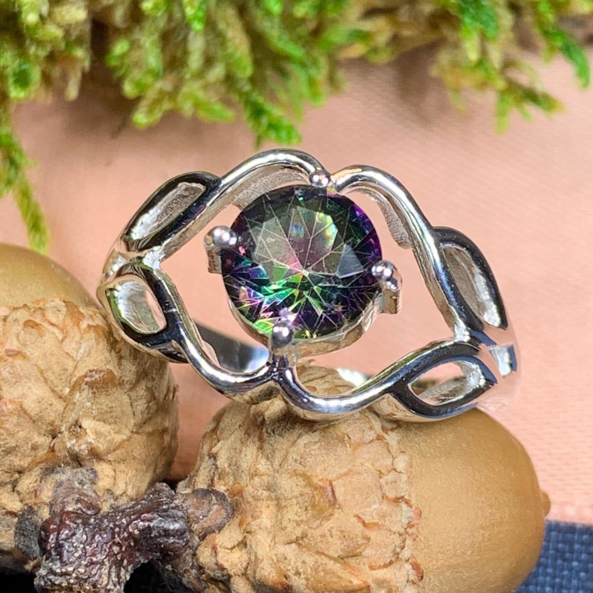 Azora Celtic Trinity Knot Ring In Sterling Silver