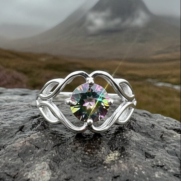 Azora Celtic Trinity Knot Ring In Sterling Silver