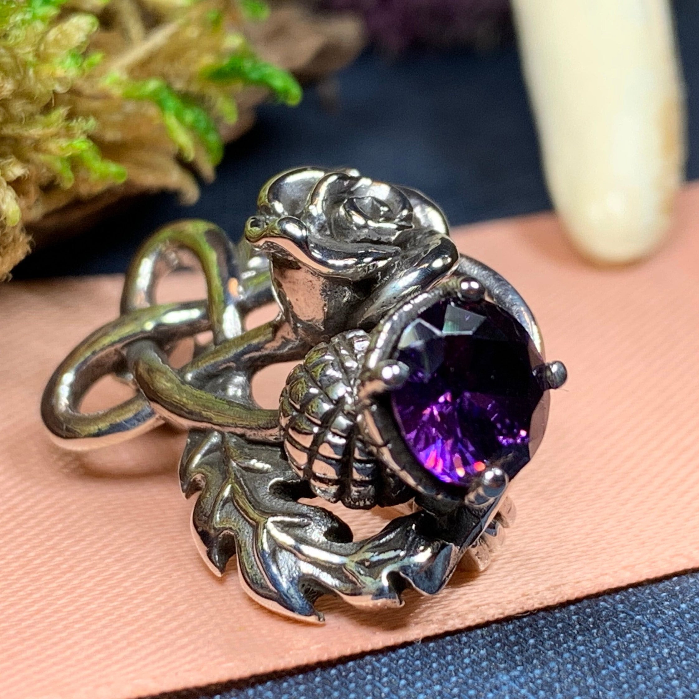 Thistle and Rose Brooch