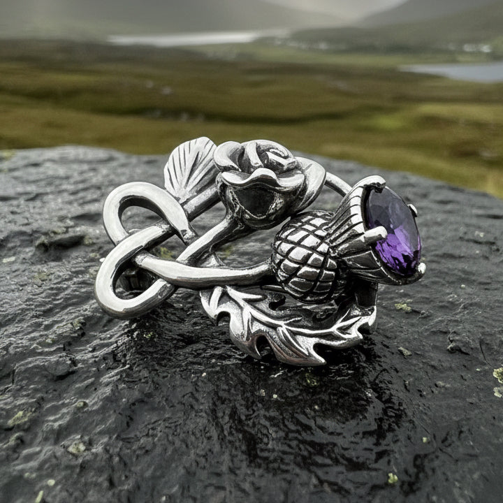 Thistle and Rose Brooch