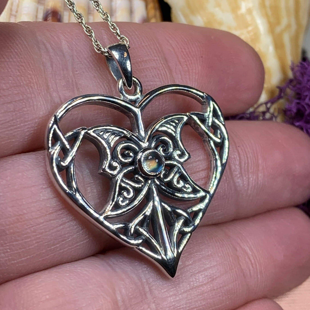 Lumina Celtic Heart Necklace in Sterling Silver