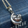 Sleepy Rabbit Moon Necklace