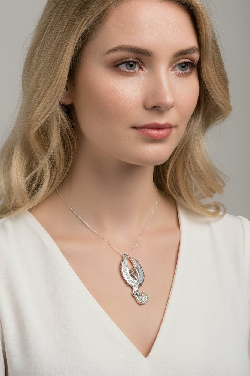 Uprising Phoenix Necklace in Sterling Silver