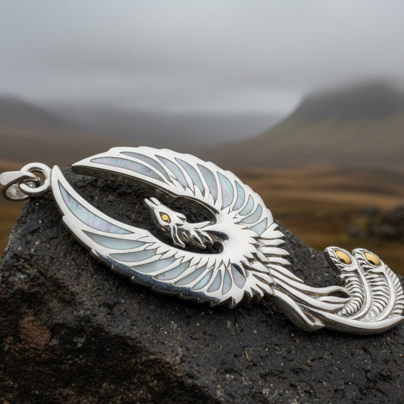Uprising Phoenix Necklace in Sterling Silver