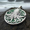 Fearsome Cthulhu Octopus Necklace in Sterling Silver