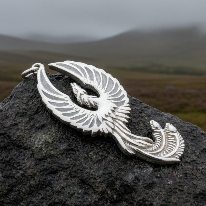 Uprising Phoenix Necklace in Sterling Silver