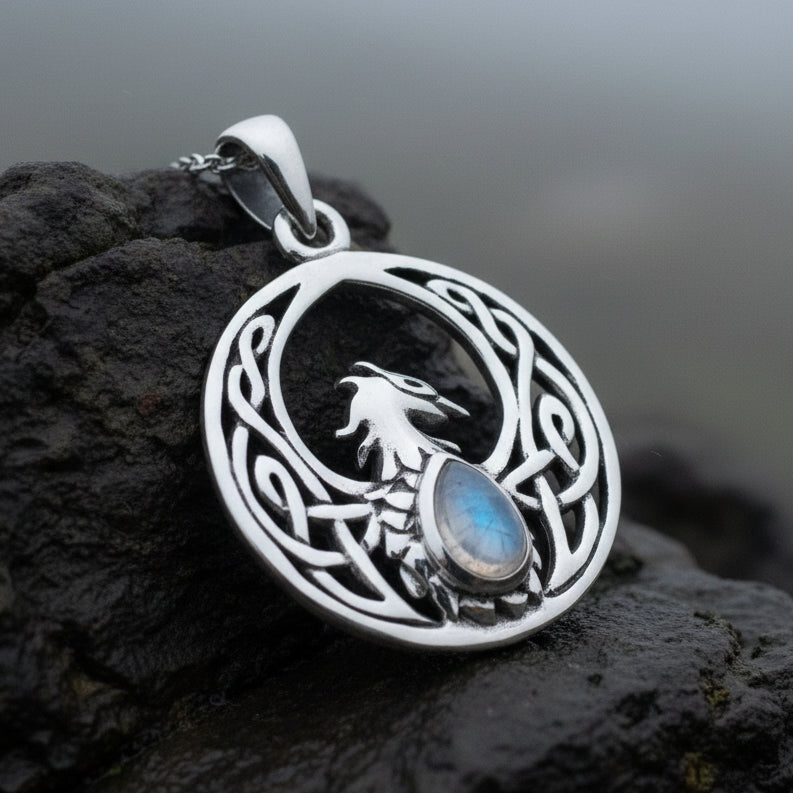 Celtic Phoenix Necklace in Sterling Silver