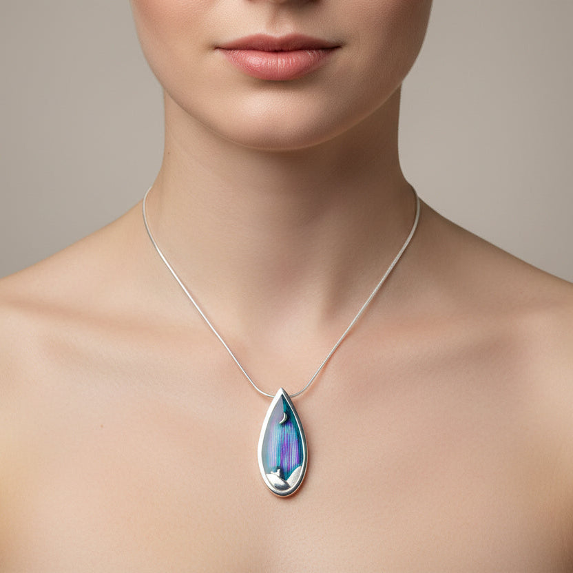 Northern Lights Sky Necklace - Handmade in Scotland