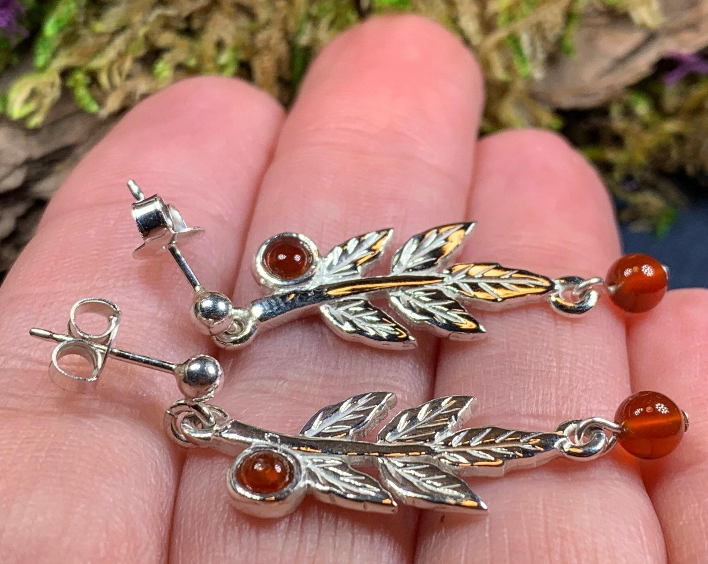 Rowan Tree of Life Earrings - Handmade in Scotland
