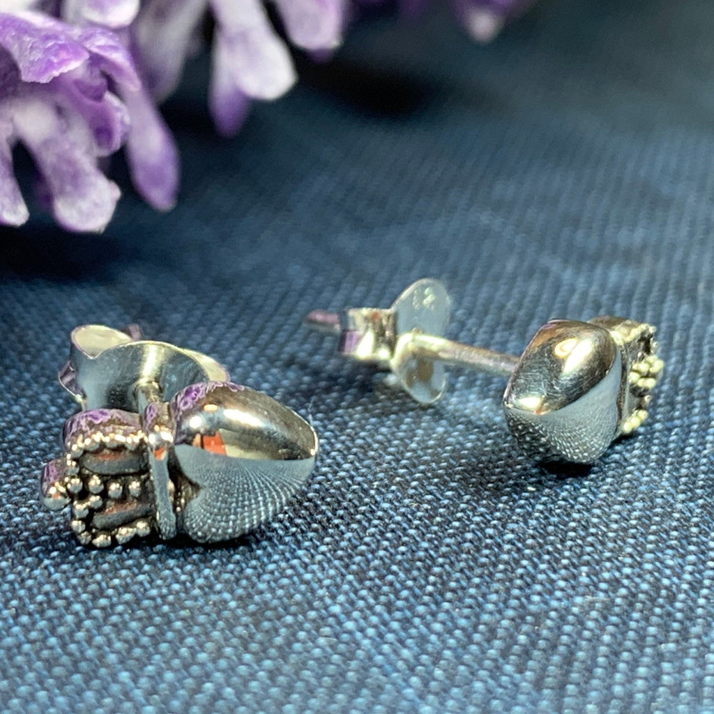 Dorcas Irish Claddagh Earrings in Sterling Silver