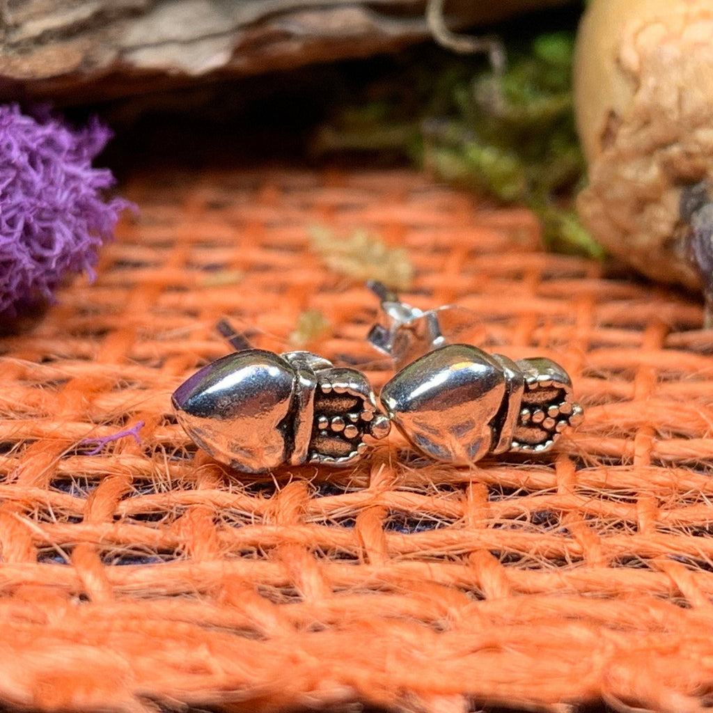 Dorcas Irish Claddagh Earrings in Sterling Silver