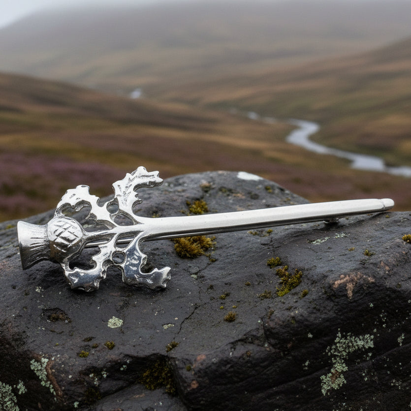 Loch Awe Thistle Kilt Pin - Handmade in Scotland
