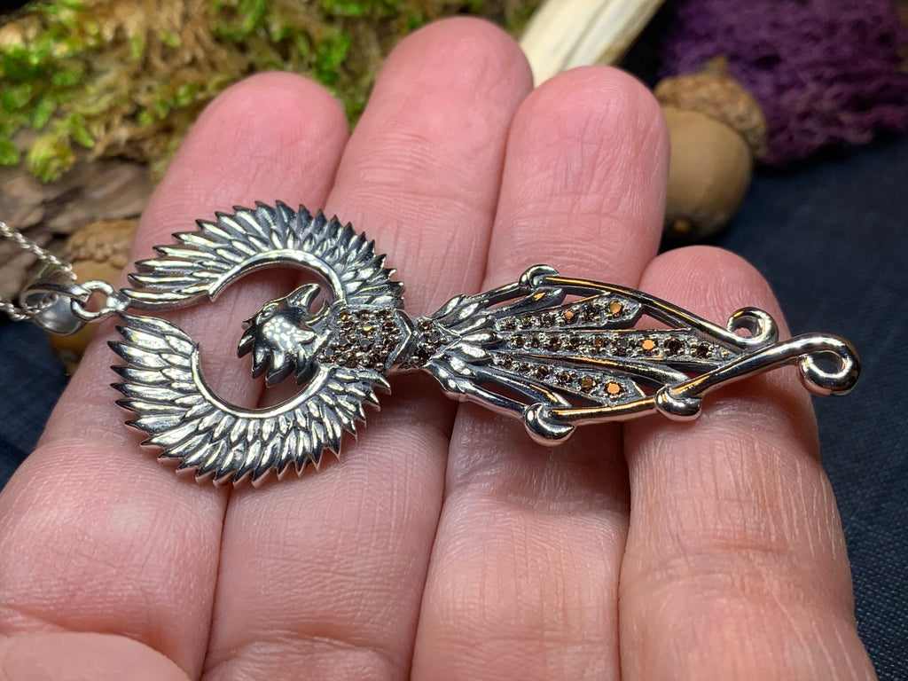 Leigheas Phoenix Necklace in Sterling Silver