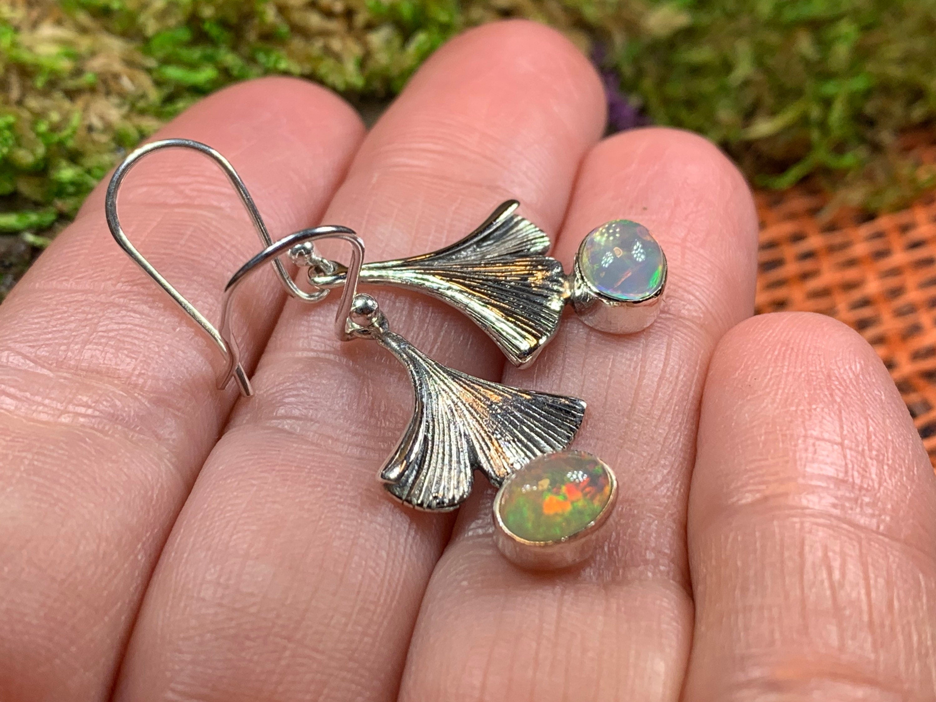 Gingko Opal Earrings