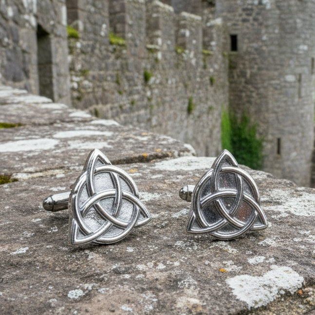Celtic Trinity Knot Cufflinks for Men