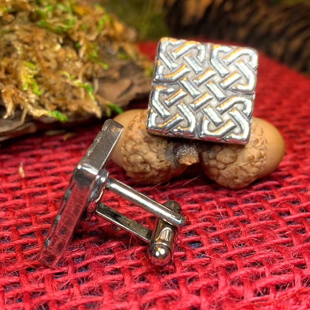 Stewart Celtic Knot Cufflinks - Handmade in Scotland