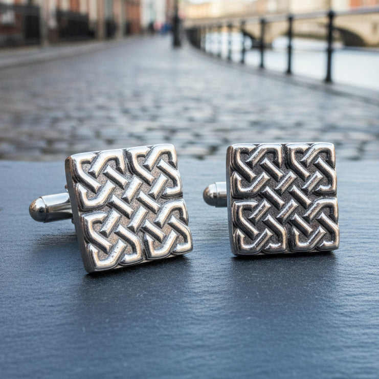 Stewart Celtic Knot Cufflinks - Handmade in Scotland