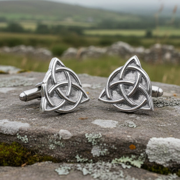 Celtic Trinity Knot Cufflinks for Men