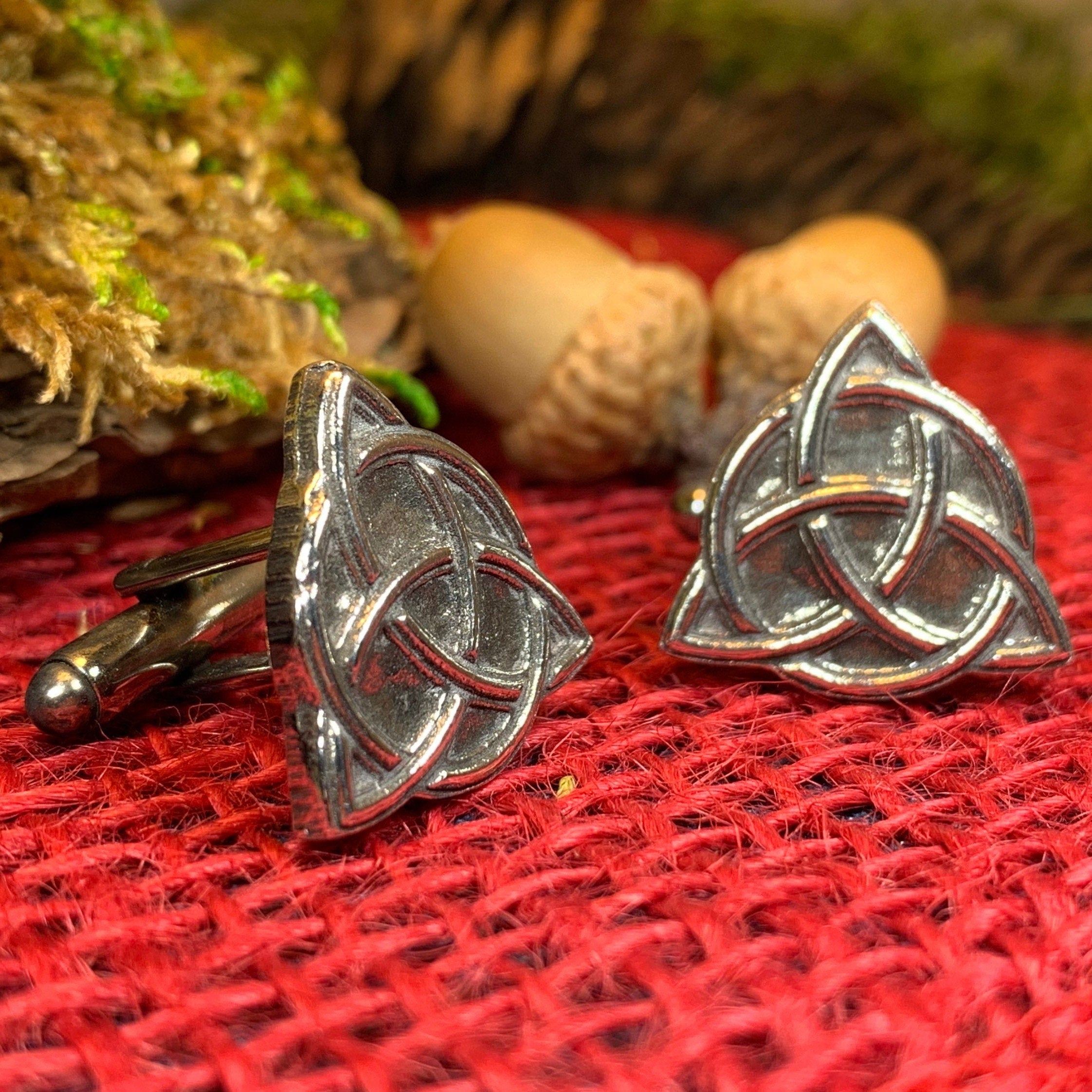 Celtic Trinity Knot Cufflinks for Men