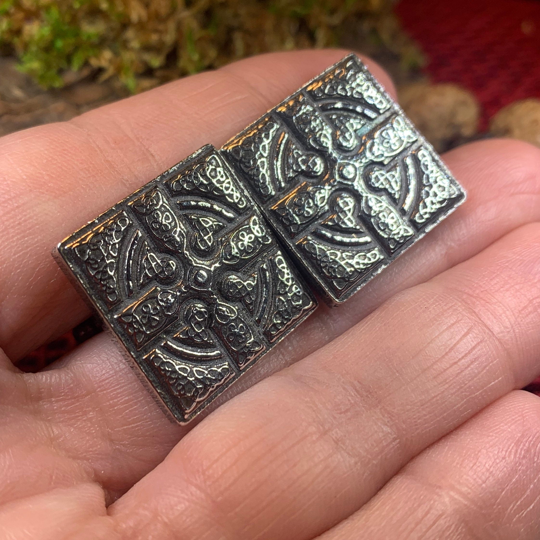 Celtic Cross Cufflinks - Handmade in Scotland