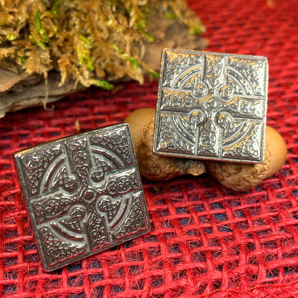 Celtic Cross Cufflinks - Handmade in Scotland