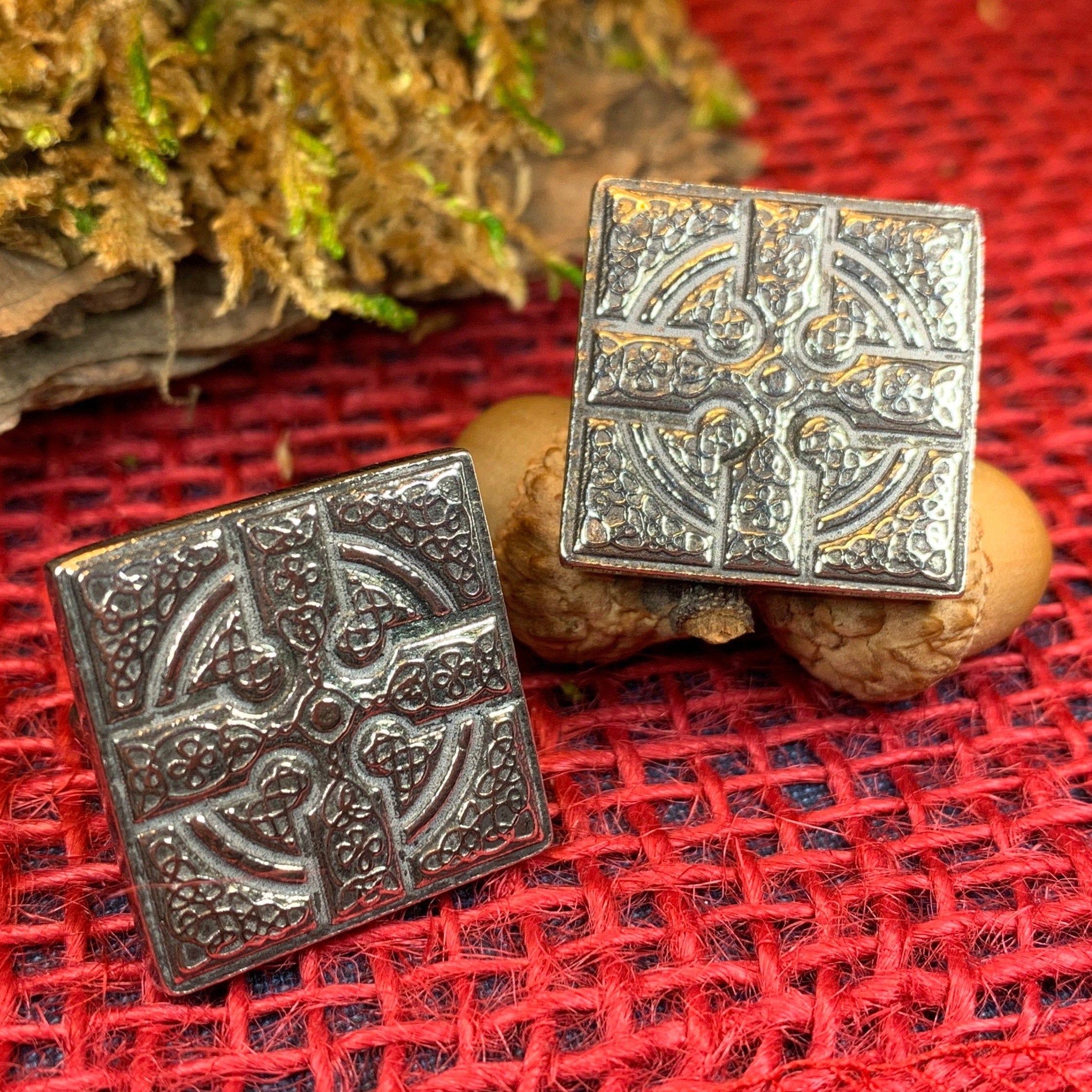 Celtic Cross Cufflinks - Handmade in Scotland