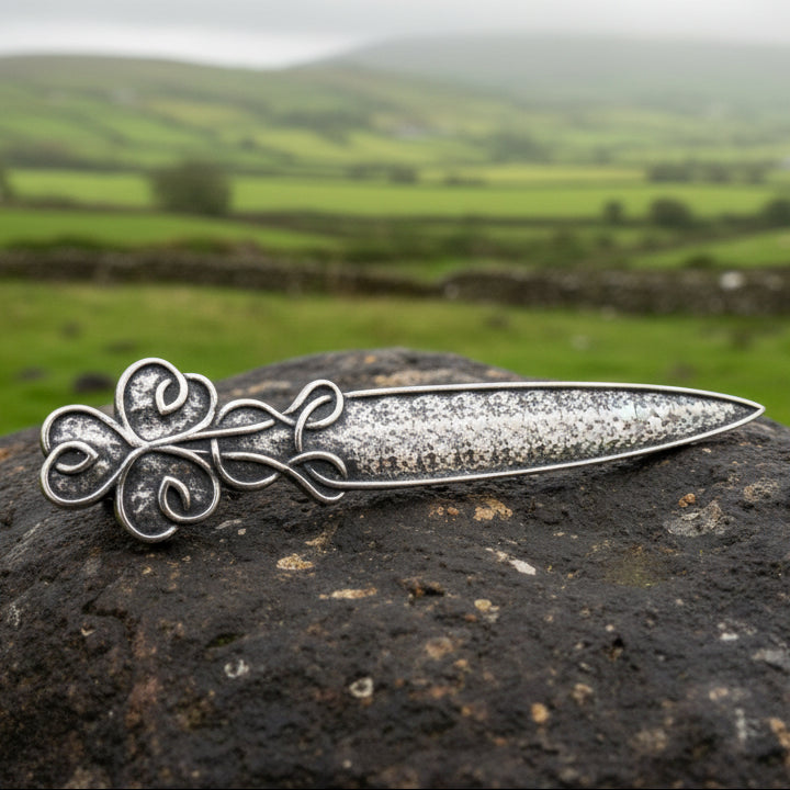 Shamrock Pewter Kilt Pin