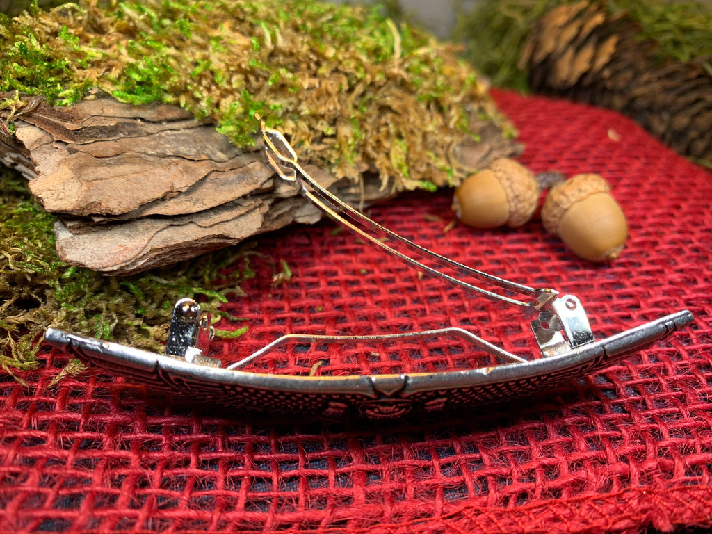 Scarab Pewter Hair Clip for Women