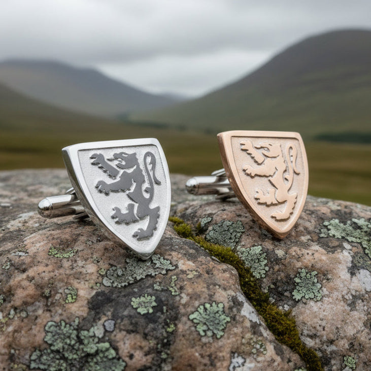 Scottish Lion Cufflinks - Handmade in Scotland