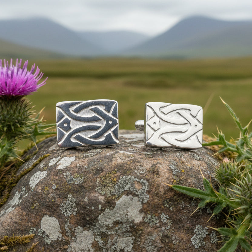 Sinclair Celtic Knot Cufflinks - Handmade in Scotland