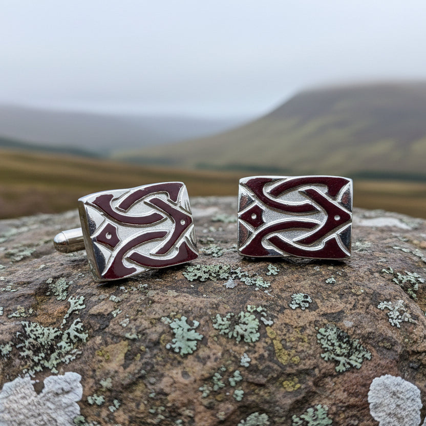 Sinclair Celtic Knot Cufflinks - Handmade in Scotland