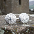 Round Celtic Cross Cufflinks - Handmade in Scotland