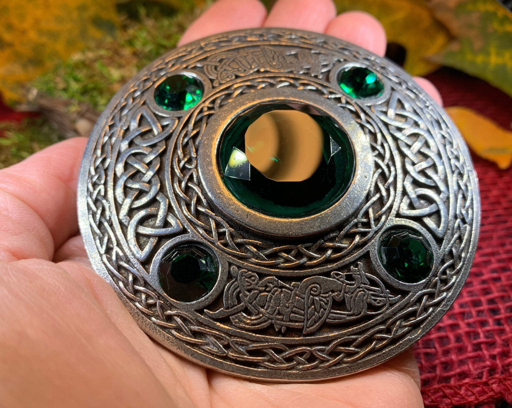 Celtic Raven Brooch - Handmade in Scotland