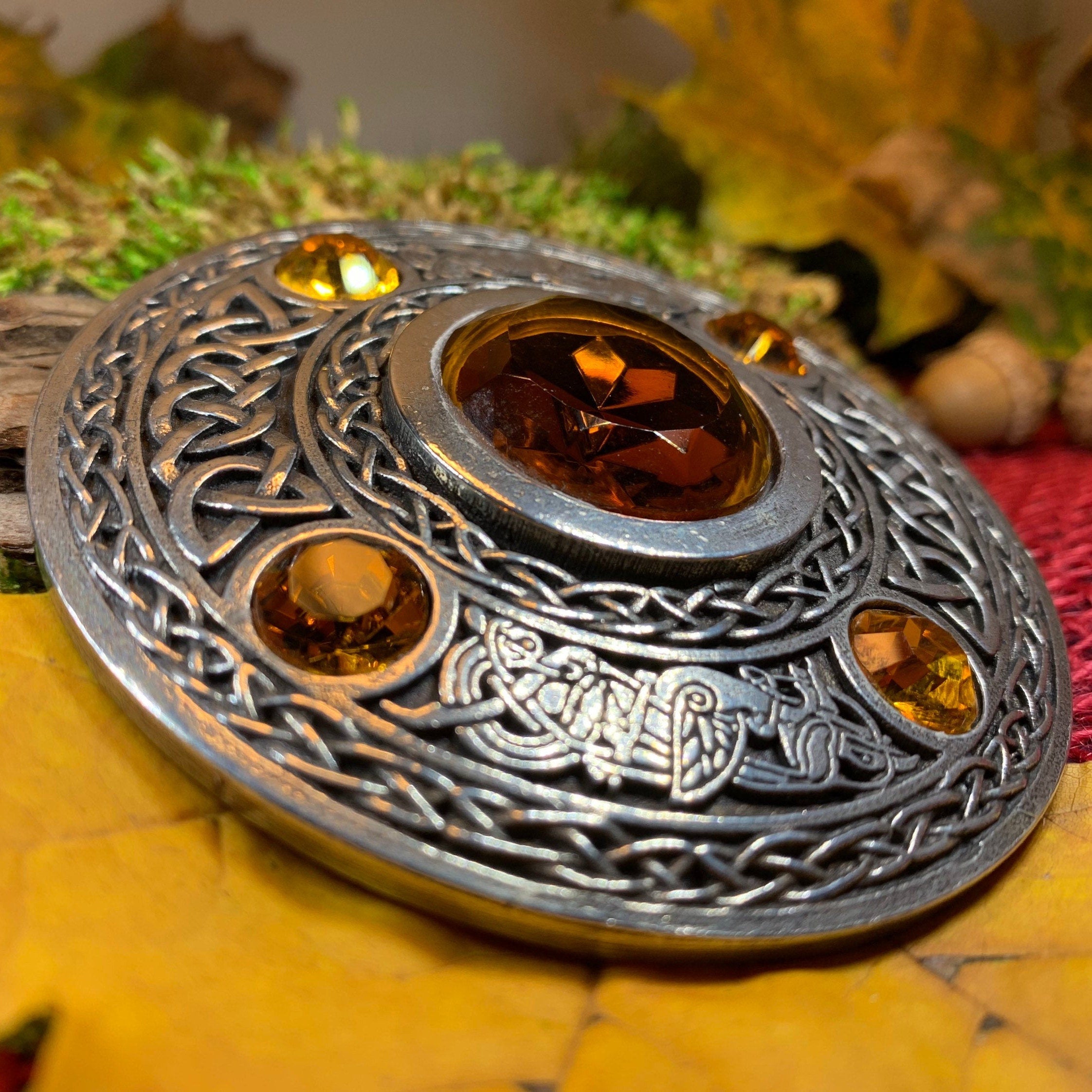 Celtic Raven Brooch - Handmade in Scotland