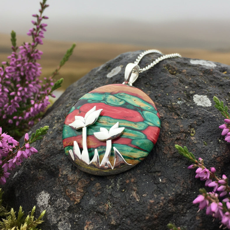 Heathergems Celtic Flower Necklace - Handmade in Scotland