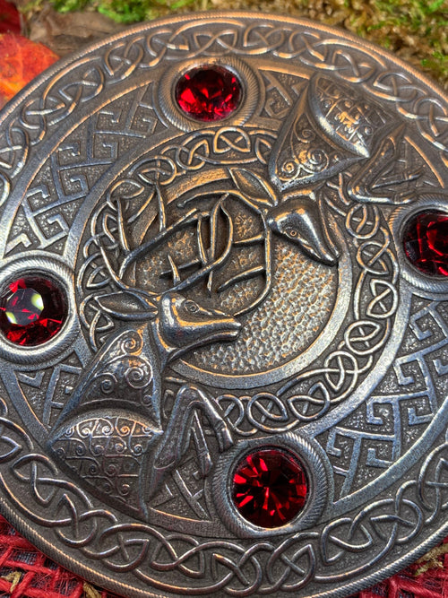 Celtic Fighting Stag Brooch