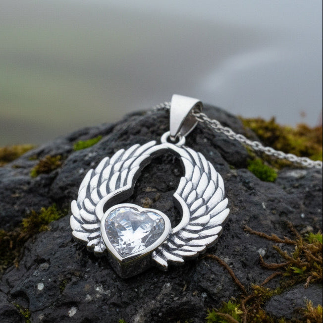 Sidney Angel Wings Necklace in Sterling Silver