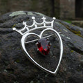 Ruby Luckenbooth Brooch - Handmade in Scotland