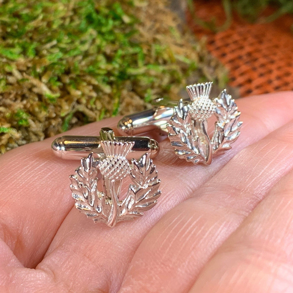 Alba Thistle Cuff Links - Handmade in Scotland