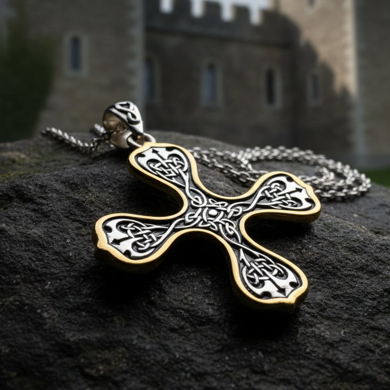 Alfred Celtic Cross Necklace in Sterling Silver