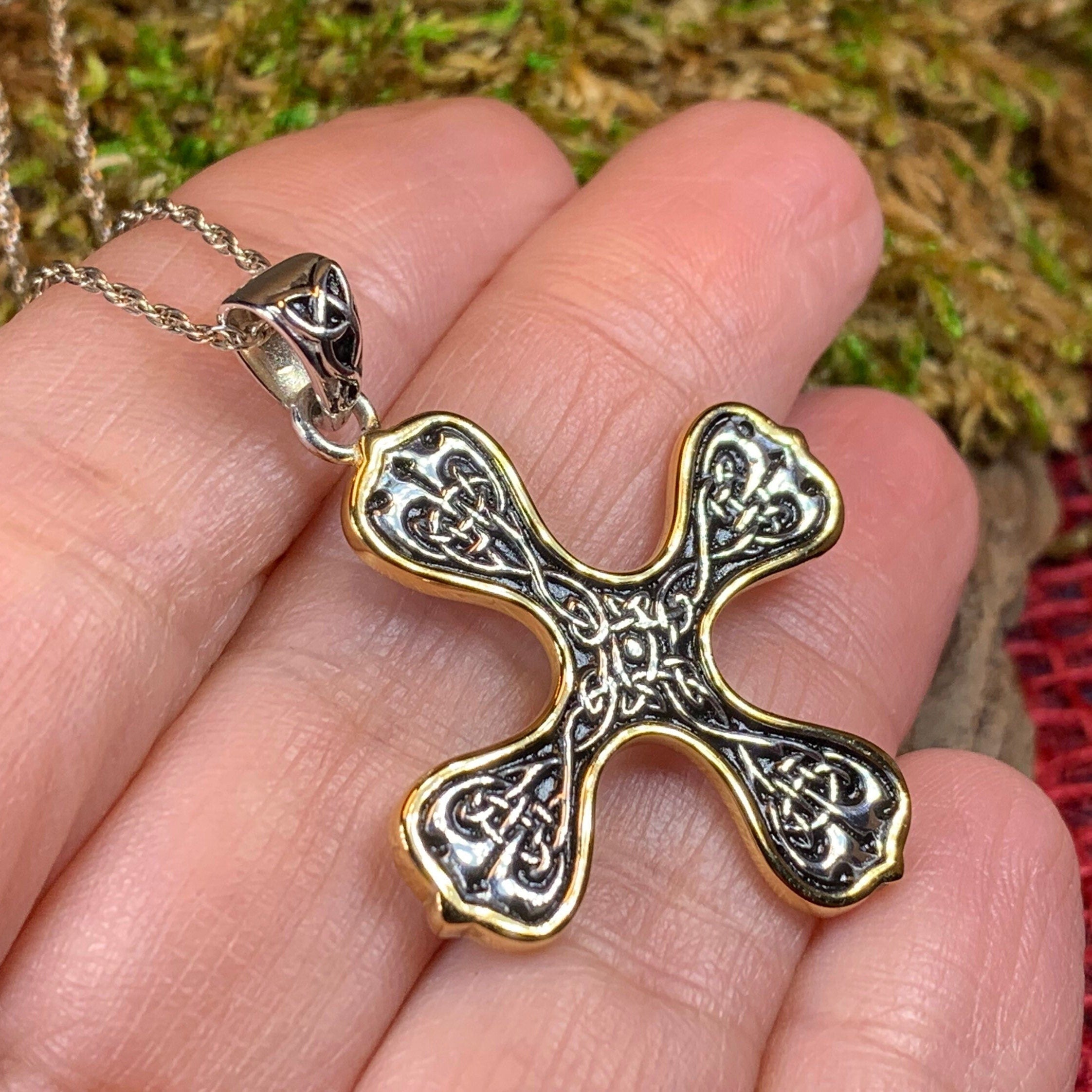 Alfred Celtic Cross Necklace in Sterling Silver