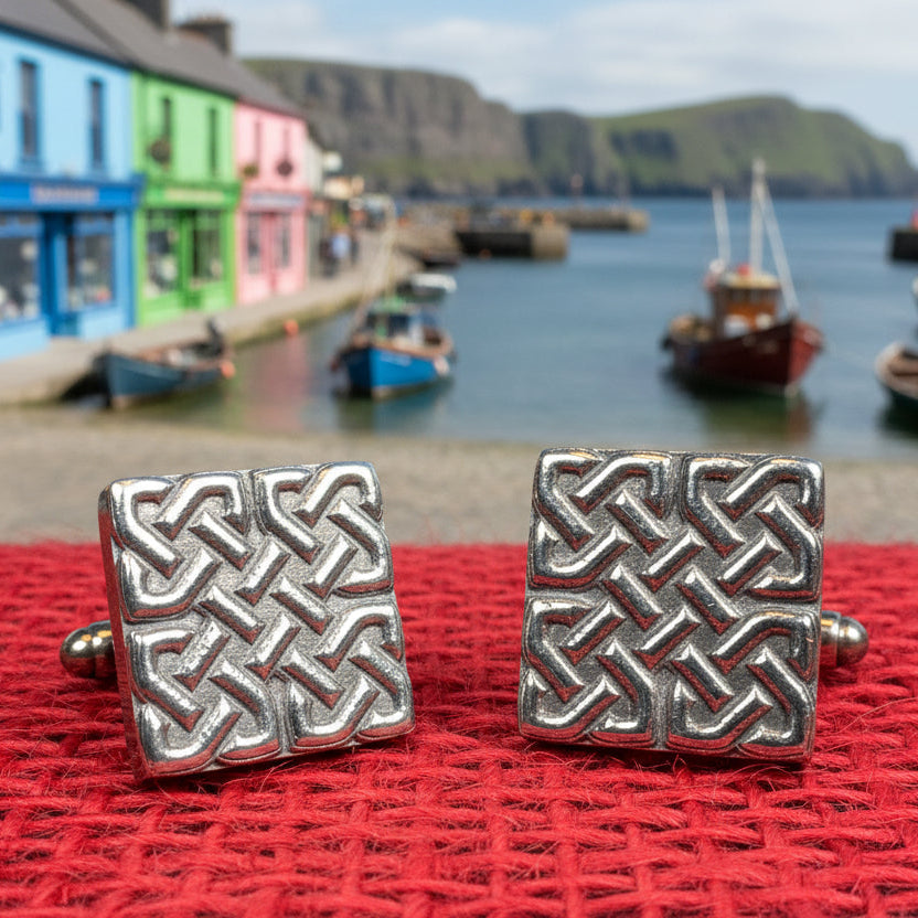 Stewart Celtic Knot Cufflinks - Handmade in Scotland
