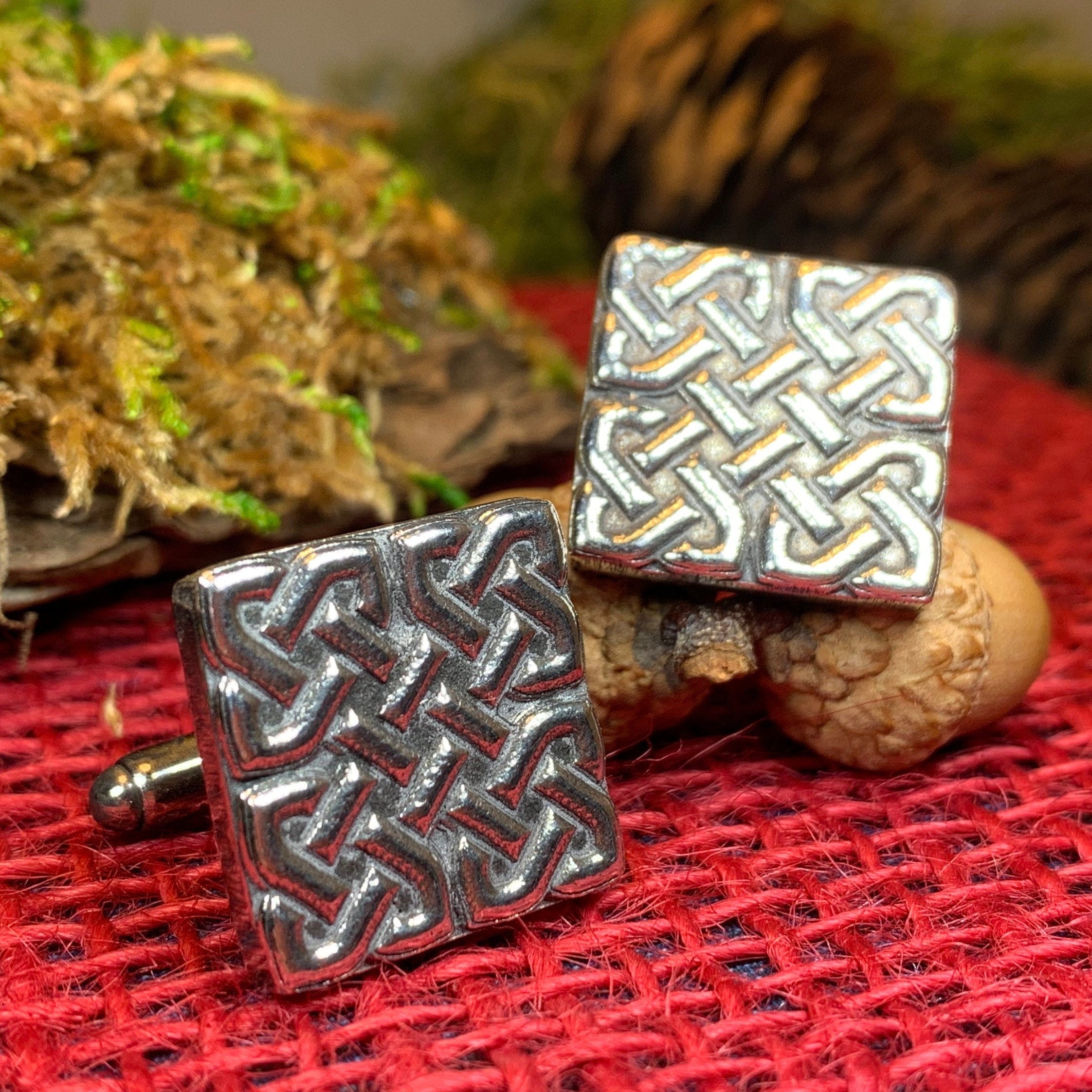 Stewart Celtic Knot Cufflinks - Handmade in Scotland