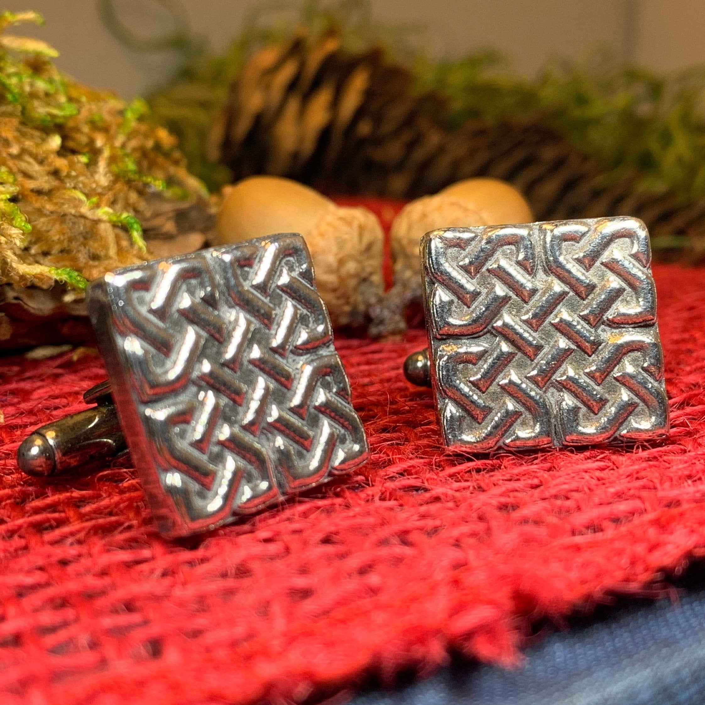 Stewart Celtic Knot Cufflinks - Handmade in Scotland