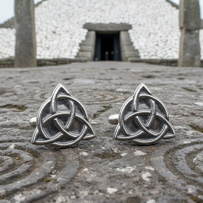 Celtic Trinity Knot Cufflinks for Men