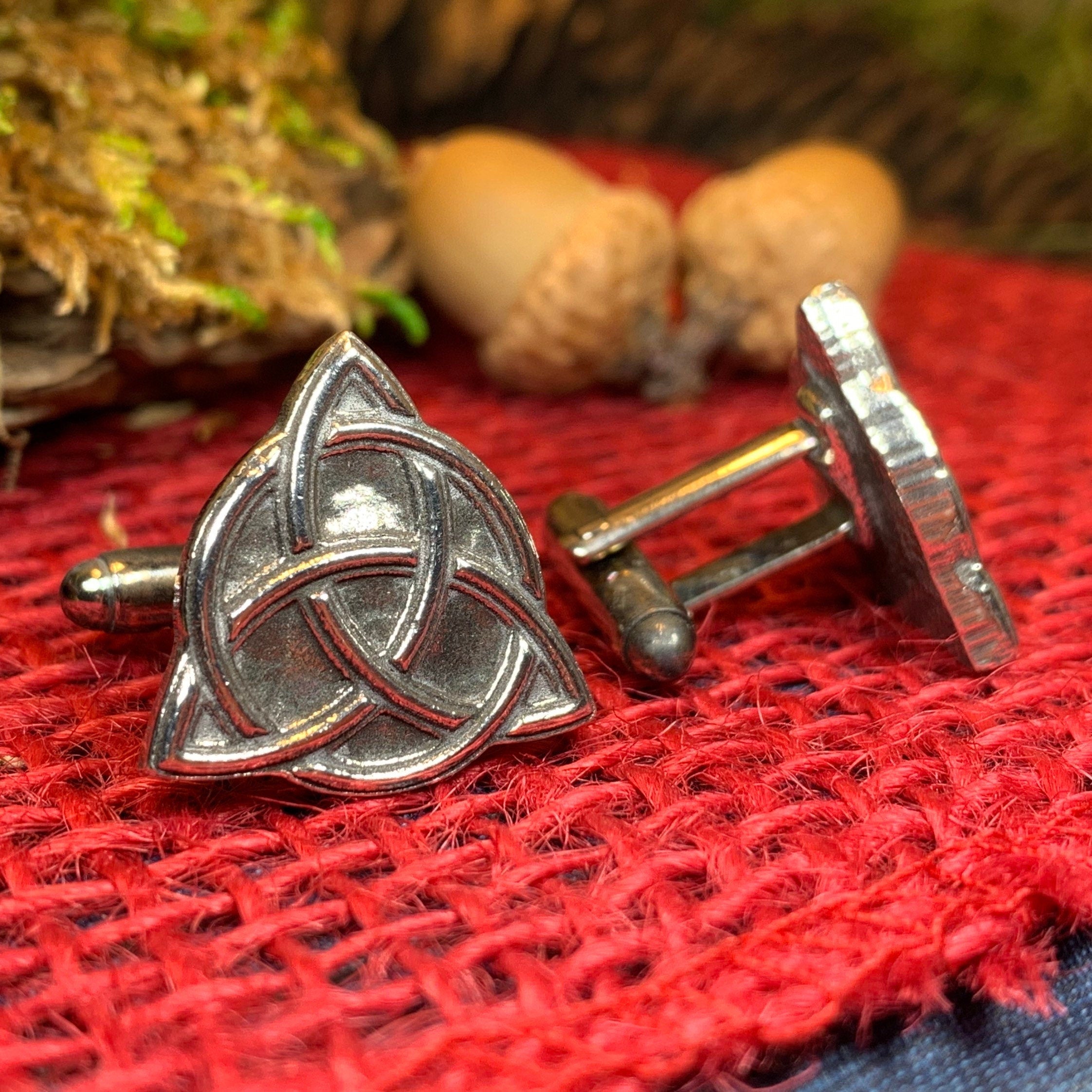 Celtic Trinity Knot Cufflinks for Men