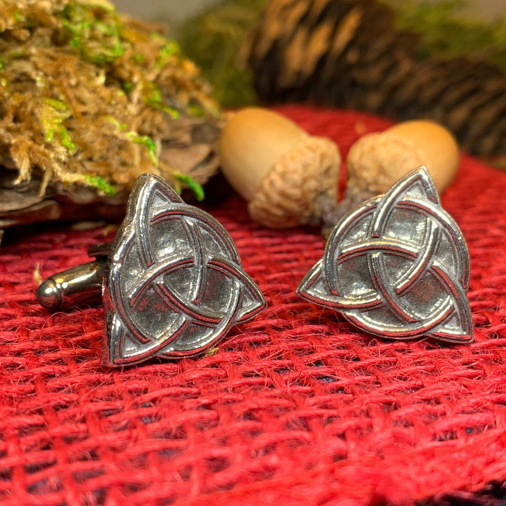 Celtic Trinity Knot Cufflinks for Men
