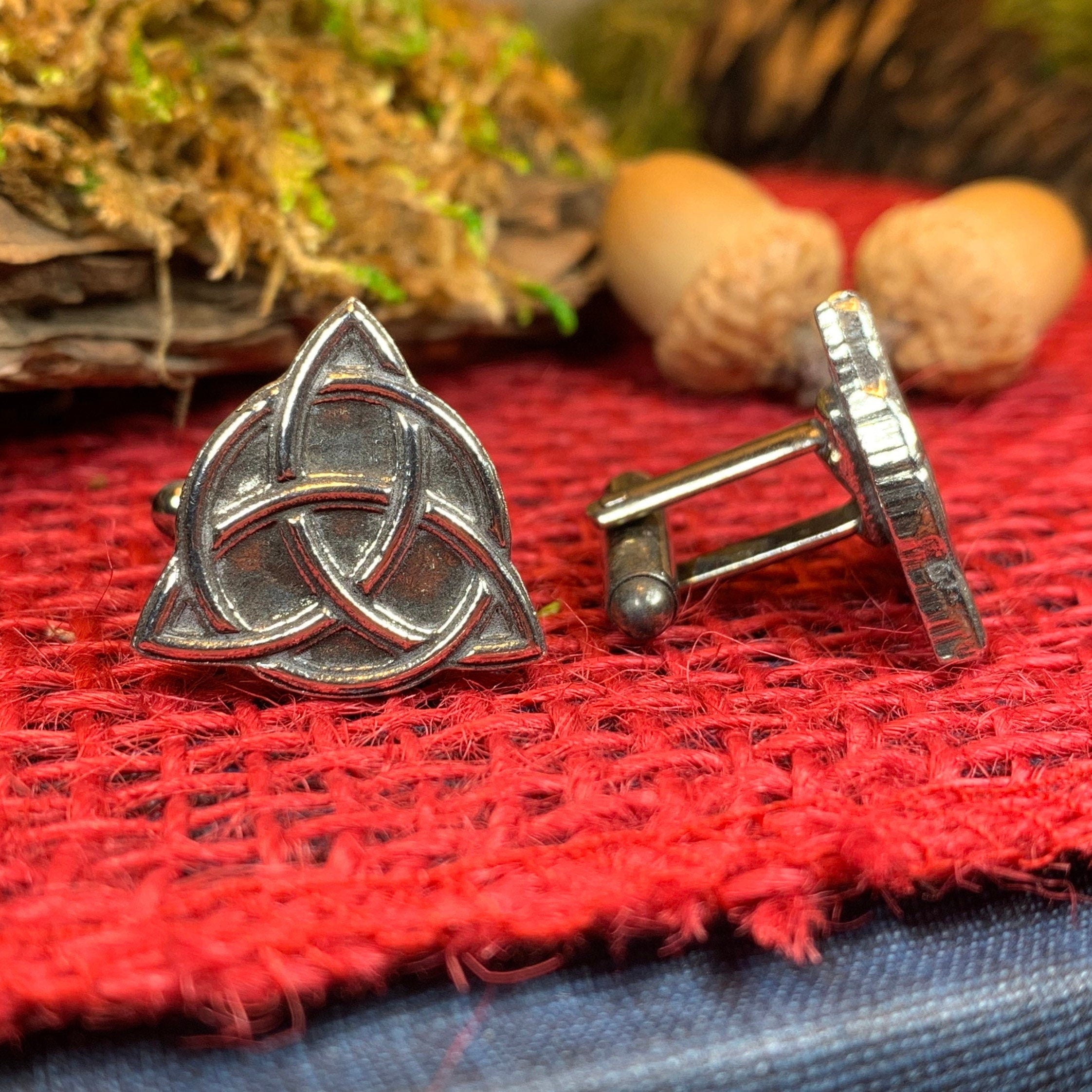 Celtic Trinity Knot Cufflinks for Men