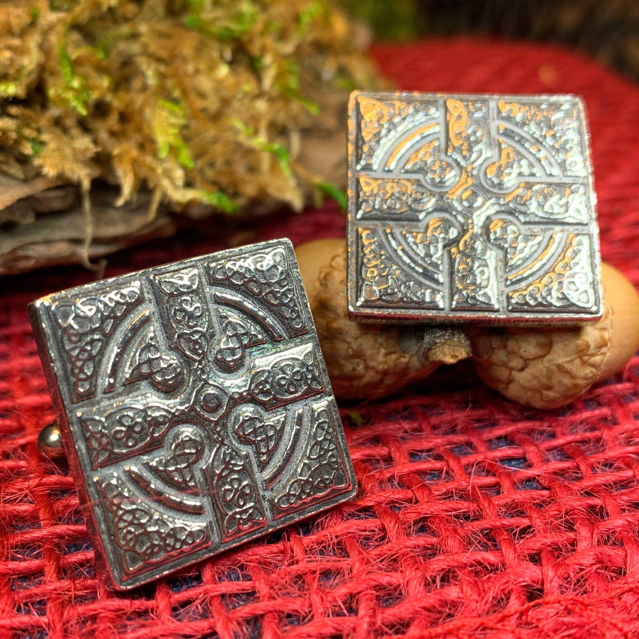 Celtic Cross Cufflinks - Handmade in Scotland